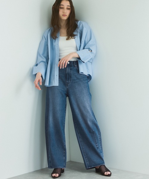 VICKY(ビッキー)の「5ポケットライトオンスデニムカービングパンツ≪手洗い可能≫(デニムパンツ・レディース・ブルー/ライトブルー・M/L)」の15枚目の写真