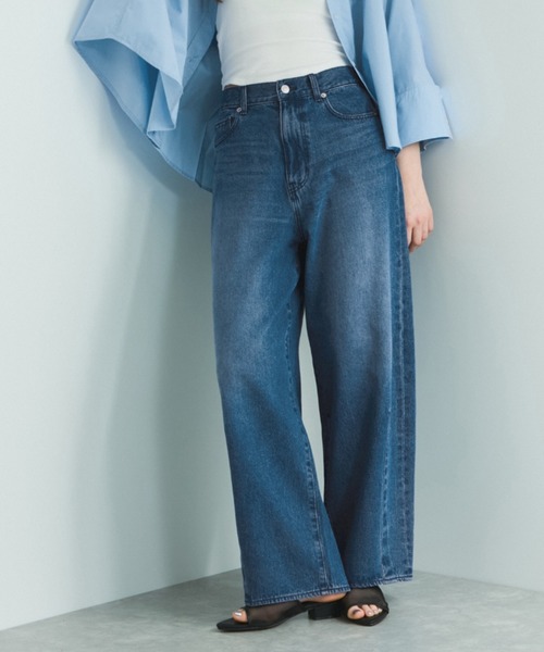 VICKY(ビッキー)の「5ポケットライトオンスデニムカービングパンツ≪手洗い可能≫(デニムパンツ・レディース・ブルー/ライトブルー・M/L)」の12枚目の写真