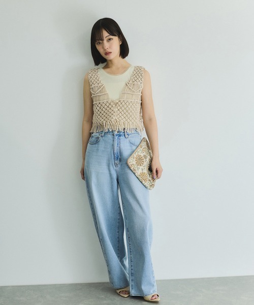 VICKY(ビッキー)の「5ポケットライトオンスデニムカービングパンツ≪手洗い可能≫(デニムパンツ・レディース・ブルー/ライトブルー・M/L)」の22枚目の写真