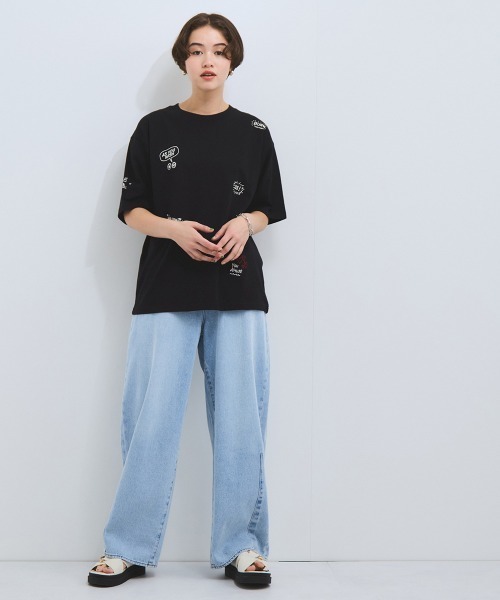 VICKY(ビッキー)の「5ポケットライトオンスデニムカービングパンツ≪手洗い可能≫(デニムパンツ・レディース・ブルー/ライトブルー・M/L)」の4枚目の写真