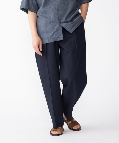 美品　SHIPS　シップス　シアサッカー生地　春夏　紺　ネイビー　M SHIPS セットアップ 「WEB限定」SHIPS:「手洗い可能」WONDER AIR