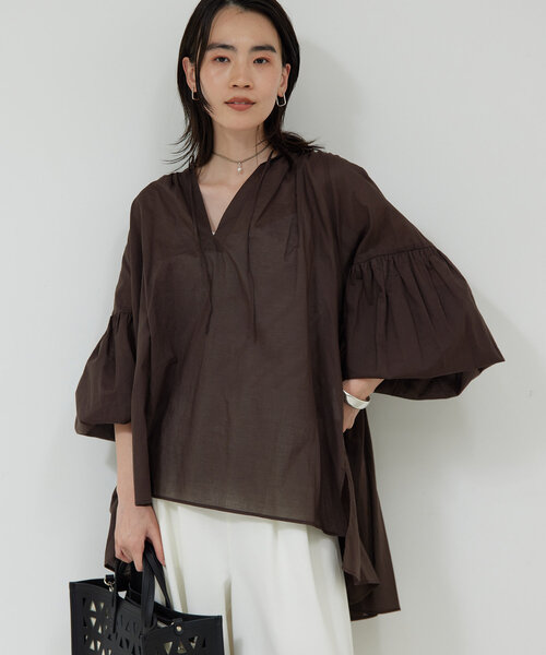 シルクコットンローンチュニック　ブラウス コットンローン・チュニックブラウス/DoCLASSE