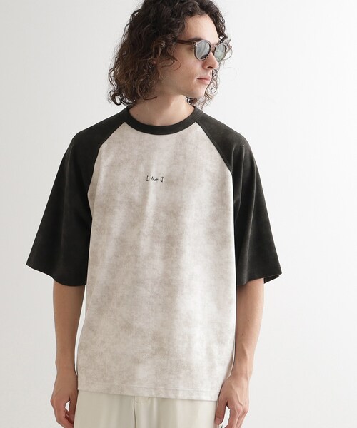 tk.TAKEO KIKUCHI(ティーケータケオキクチ)の「ヴィンテージライクラグランTシャツ(Tシャツ/カットソー・メンズ・チャコール/ホワイト系4/ピンク系その他・02/03)」の1枚目の写真
