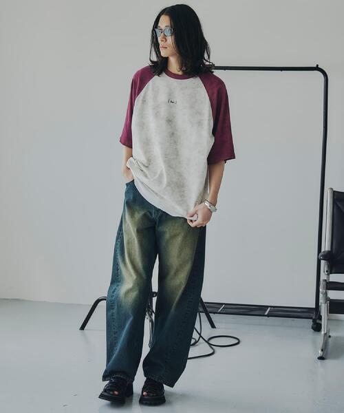 tk.TAKEO KIKUCHI(ティーケータケオキクチ)の「ヴィンテージライクラグランTシャツ(Tシャツ/カットソー・メンズ・チャコール/ホワイト系4/ピンク系その他・02/03)」の7枚目の写真
