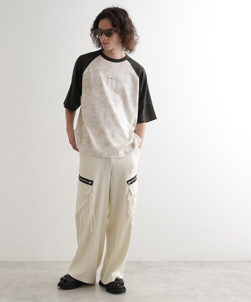 tk.TAKEO KIKUCHI(ティーケータケオキクチ)の「ヴィンテージライクラグランTシャツ(Tシャツ/カットソー・メンズ・チャコール/ホワイト系4/ピンク系その他・02/03)」の11枚目の写真