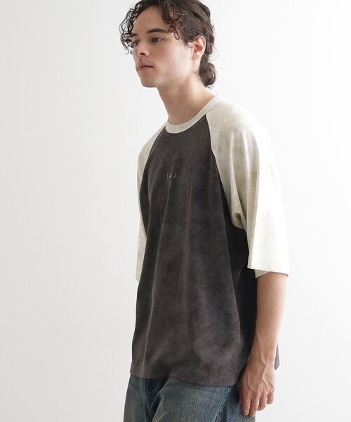 tk.TAKEO KIKUCHI(ティーケータケオキクチ)の「ヴィンテージライクラグランTシャツ(Tシャツ/カットソー・メンズ・チャコール/ホワイト系4/ピンク系その他・02/03)」の14枚目の写真