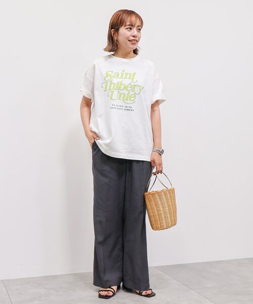 AMERICAN HOLIC(アメリカンホリック)の「センタープレスシアースラックスパンツ(スラックス・レディース・チャコールグレー/ピンク/ベージュ・M/L)」の15枚目の写真