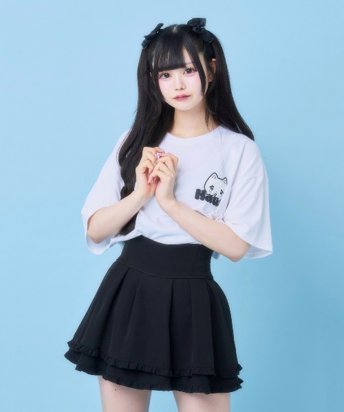 Hauls(ハウルズ)の「ヤニ吉 さまーT ぱーと3(Tシャツ/カットソー・レディース・ブラック/サックスブルー/ホワイト・F)」の1枚目の写真