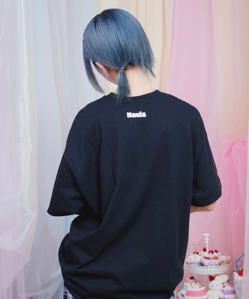 Hauls(ハウルズ)の「ヤニ吉 さまーT ぱーと3(Tシャツ/カットソー・レディース・ブラック/サックスブルー/ホワイト・F)」の7枚目の写真