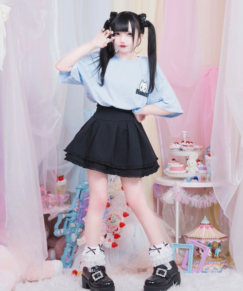 Hauls(ハウルズ)の「ヤニ吉 さまーT ぱーと3(Tシャツ/カットソー・レディース・ブラック/サックスブルー/ホワイト・F)」の9枚目の写真
