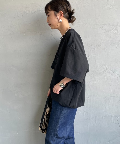 NANGA（ナンガ）の「[NANGA/ナンガ] DotAir ショートスリーブ ポケットTシャツ（Tシャツ/カットソー・レディース・ブルー/ブラック/ライトベージュ・M/L/XL）」の7枚目の写真