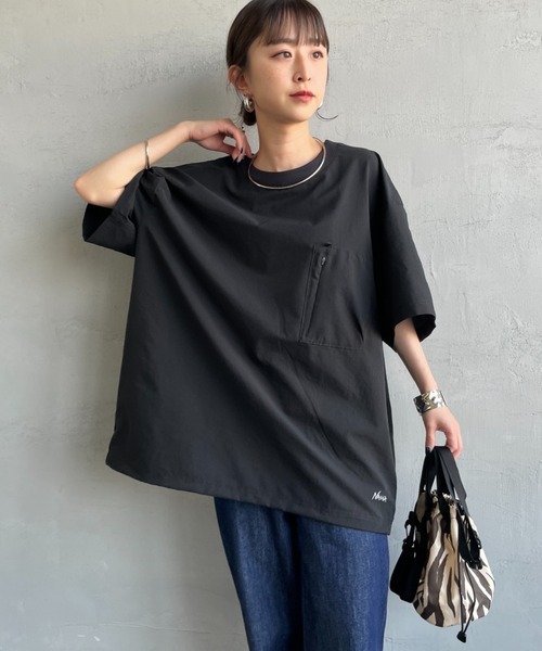 NANGA（ナンガ）の「[NANGA/ナンガ] DotAir ショートスリーブ ポケットTシャツ（Tシャツ/カットソー・レディース・ブルー/ブラック/ライトベージュ・M/L/XL）」の12枚目の写真