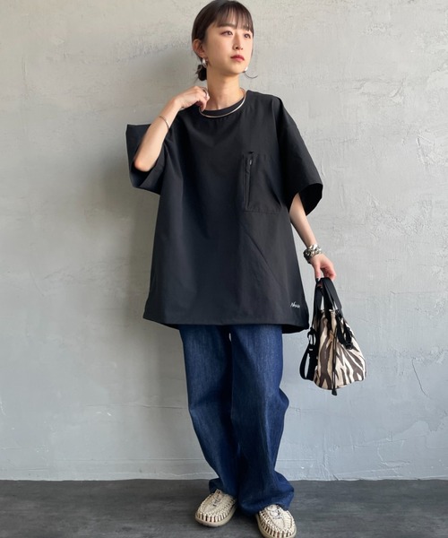 NANGA（ナンガ）の「[NANGA/ナンガ] DotAir ショートスリーブ ポケットTシャツ（Tシャツ/カットソー・レディース・ブルー/ブラック/ライトベージュ・M/L/XL）」の15枚目の写真