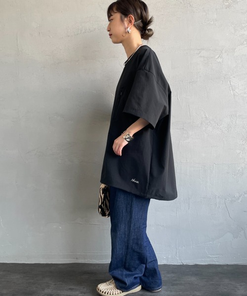 NANGA（ナンガ）の「[NANGA/ナンガ] DotAir ショートスリーブ ポケットTシャツ（Tシャツ/カットソー・レディース・ブルー/ブラック/ライトベージュ・M/L/XL）」の16枚目の写真