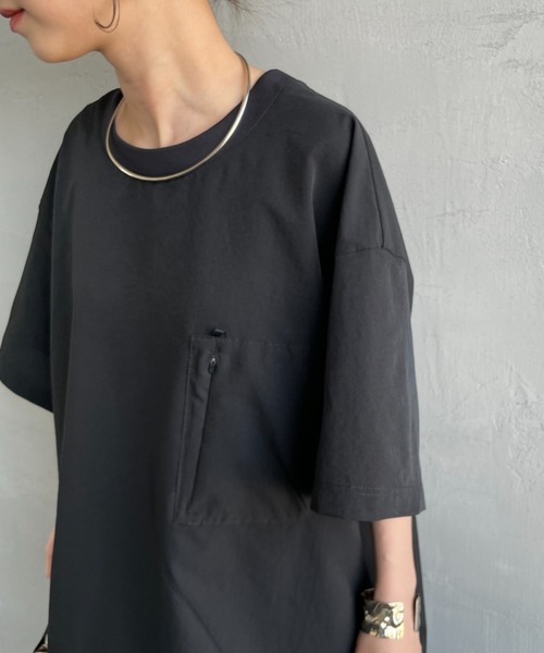 NANGA（ナンガ）の「[NANGA/ナンガ] DotAir ショートスリーブ ポケットTシャツ（Tシャツ/カットソー・レディース・ブルー/ブラック/ライトベージュ・M/L/XL）」の18枚目の写真