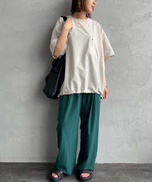 NANGA（ナンガ）の「[NANGA/ナンガ] DotAir ショートスリーブ ポケットTシャツ（Tシャツ/カットソー・レディース・ブルー/ブラック/ライトベージュ・M/L/XL）」の21枚目の写真