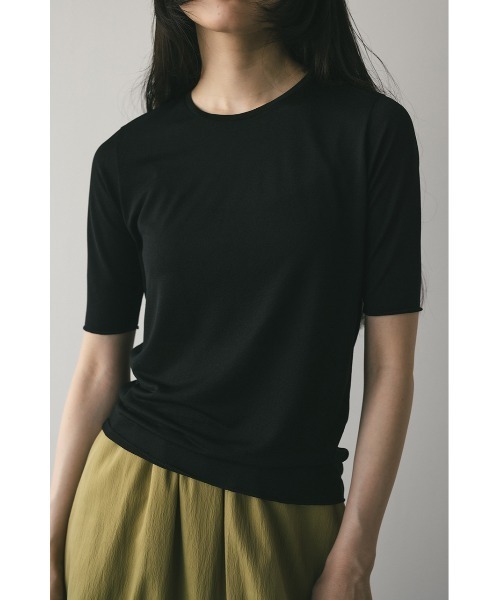 STYLEMIXER(スタイルミキサー)の「シアースキンT(Tシャツ/カットソー・レディース・ブルー/ブラック/ホワイト/ベージュ・FREE)」の3枚目の写真