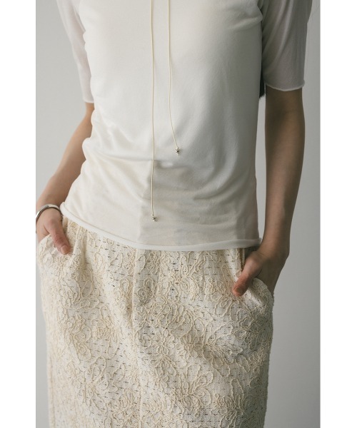 STYLEMIXER(スタイルミキサー)の「シアースキンT(Tシャツ/カットソー・レディース・ブルー/ブラック/ホワイト/ベージュ・FREE)」の14枚目の写真