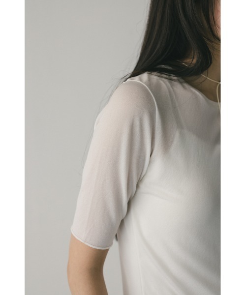 STYLEMIXER(スタイルミキサー)の「シアースキンT(Tシャツ/カットソー・レディース・ブルー/ブラック/ホワイト/ベージュ・FREE)」の13枚目の写真