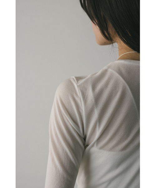 STYLEMIXER(スタイルミキサー)の「シアースキンT(Tシャツ/カットソー・レディース・ブルー/ブラック/ホワイト/ベージュ・FREE)」の12枚目の写真