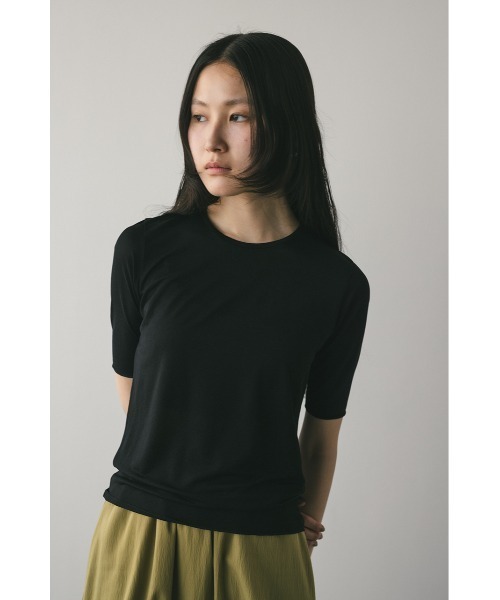 STYLEMIXER(スタイルミキサー)の「シアースキンT(Tシャツ/カットソー・レディース・ブルー/ブラック/ホワイト/ベージュ・FREE)」の8枚目の写真
