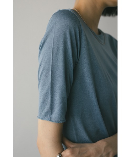 STYLEMIXER(スタイルミキサー)の「シアースキンT(Tシャツ/カットソー・レディース・ブルー/ブラック/ホワイト/ベージュ・FREE)」の20枚目の写真