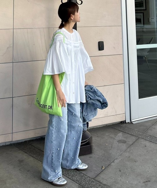 notch.（ノッチ）の「【 notch. by KR 】ピンタックフレアブラウス（シャツ/ブラウス・レディース・ブラック/ネイビー/チャコール/オフホワイト・M）」の11枚目の写真