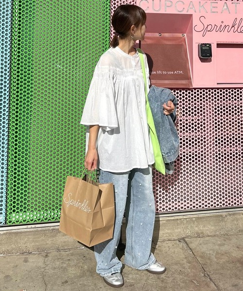 notch.（ノッチ）の「【 notch. by KR 】ピンタックフレアブラウス（シャツ/ブラウス・レディース・ブラック/ネイビー/チャコール/オフホワイト・M）」の13枚目の写真