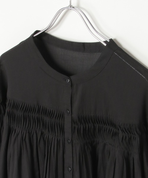 notch.（ノッチ）の「【 notch. by KR 】ピンタックフレアブラウス（シャツ/ブラウス・レディース・ブラック/ネイビー/チャコール/オフホワイト・M）」の18枚目の写真