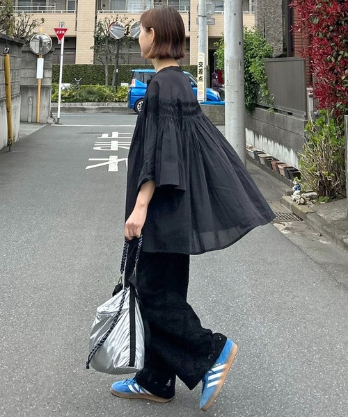 notch.（ノッチ）の「【 notch. by KR 】ピンタックフレアブラウス（シャツ/ブラウス・レディース・ブラック/ネイビー/チャコール/オフホワイト・M）」の22枚目の写真