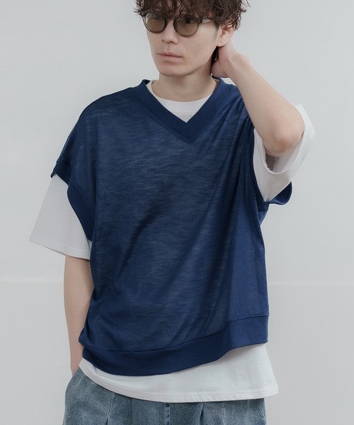 improves（インプローブス）の「ルーズシルエット シーシルーベスト（ベスト・メンズ・ホワイト/グリーン/ネイビー/ブラック・LARGE/MEDIUM）」の4枚目の写真