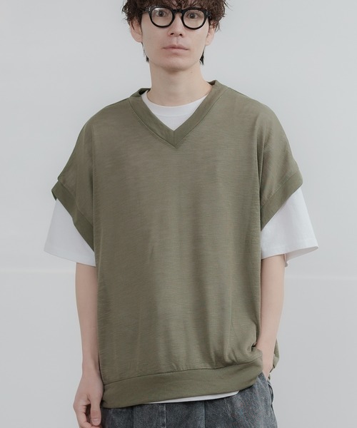 improves（インプローブス）の「ルーズシルエット シーシルーベスト（ベスト・メンズ・ホワイト/グリーン/ネイビー/ブラック・LARGE/MEDIUM）」の3枚目の写真