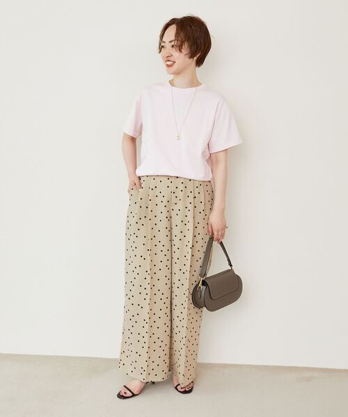 le.coeur blanc（ルクールブラン）の「リネンライクスラブドットタックパンツ（その他パンツ・レディース・ベージュ系その他2/グレー系その他・38）」の13枚目の写真