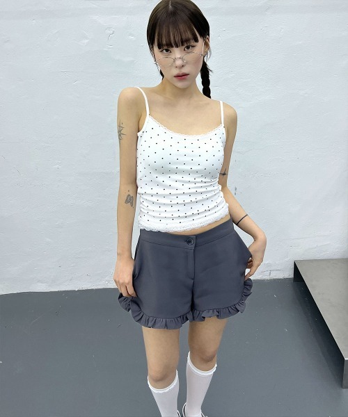 ドットシースルーキャミ 4INT. キャミソール 「インナー / レイヤードコーデにおすすめ