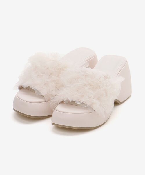 MAJESTIC LEGON(マジェスティックレゴン)の「ボリュームフリルサンダル(サンダル・レディース・ブラック/アイボリー/グレイッシュベージュ・SMALL/MEDIUM/LARGE/X-LARGE)」の10枚目の写真