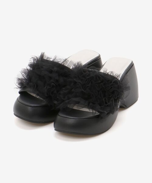 MAJESTIC LEGON(マジェスティックレゴン)の「ボリュームフリルサンダル(サンダル・レディース・ブラック/アイボリー/グレイッシュベージュ・SMALL/MEDIUM/LARGE/X-LARGE)」の12枚目の写真