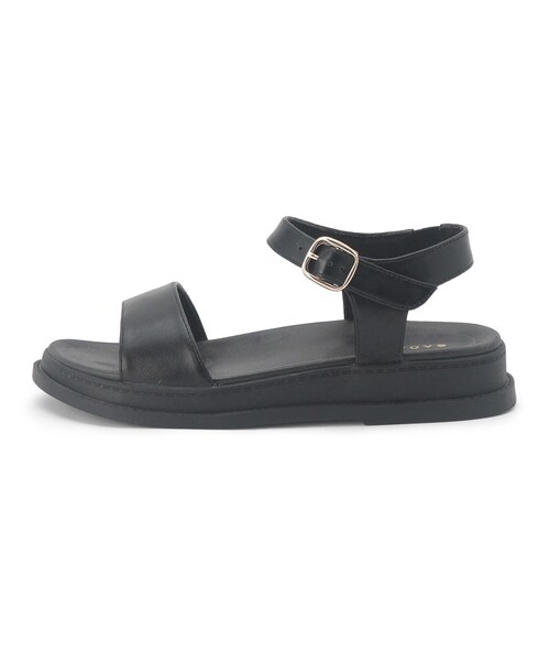 grove(グローブ)の「アンクルベルトフットベッドサンダル(サンダル・レディース・ブラック/ダークブラウン系6・M/L/S)」の4枚目の写真