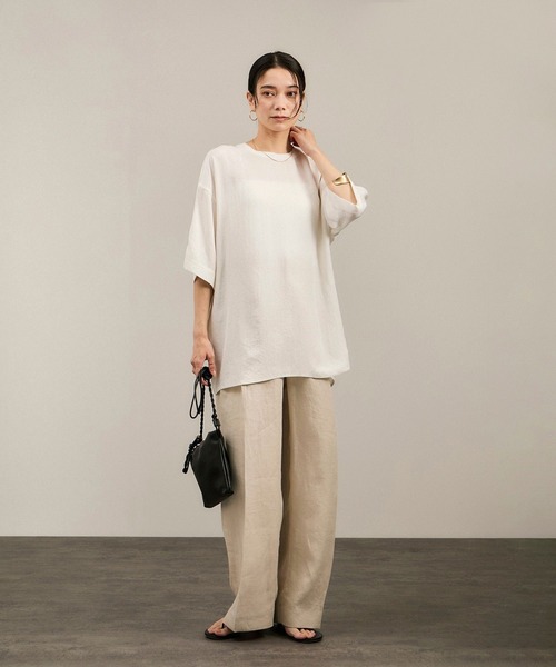 リネンツイルタックパンツ（スラックス）｜SALON adam et rope