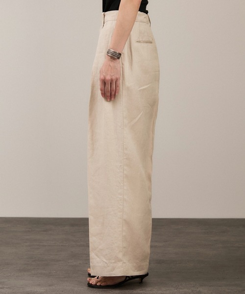 リネンツイルタックパンツ（スラックス）｜SALON adam et rope