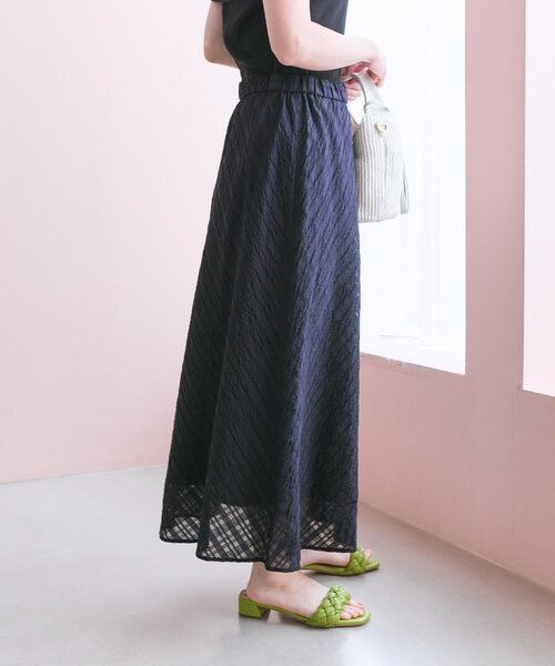 清楚で上品】シアーチェックバイアススカート（スカート）｜La
