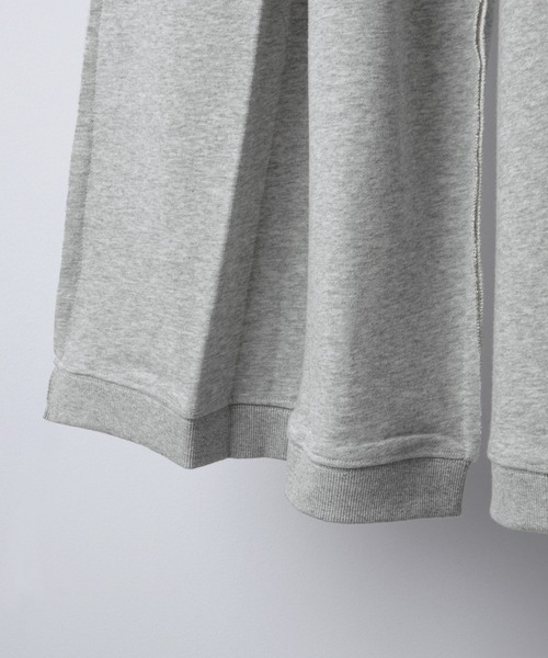 RUUBON（ルーボン）の「【RUUBON】deep tuck wide sweat pants / ディープタックワイドスウェットパンツ（スウェットパンツ・メンズ・ブラック/グレー・L/M/S）」の6枚目の写真