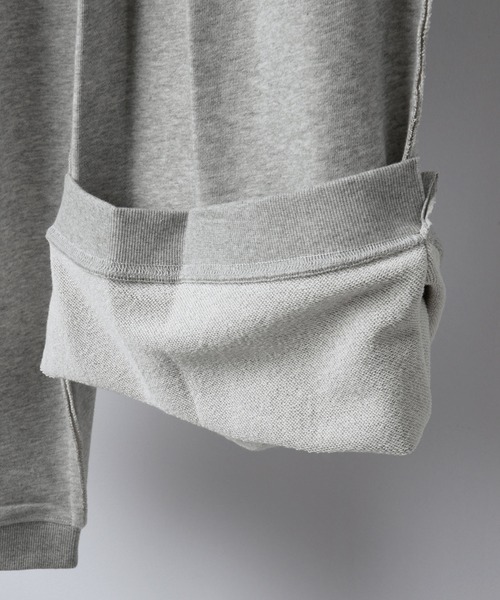 RUUBON（ルーボン）の「【RUUBON】deep tuck wide sweat pants / ディープタックワイドスウェットパンツ（スウェットパンツ・メンズ・ブラック/グレー・L/M/S）」の7枚目の写真