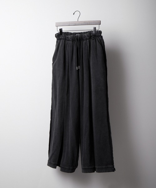 RUUBON（ルーボン）の「【RUUBON】deep tuck wide sweat pants / ディープタックワイドスウェットパンツ（スウェットパンツ・メンズ・ブラック/グレー・L/M/S）」の10枚目の写真