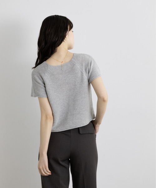 Lunea（ルネア）の「タイ付きサマーニットトップス（Tシャツ/カットソー・レディース・ナチュラル/ブラック/ライトブルー/ホワイト/ライトグレー・FREE）」の21枚目の写真