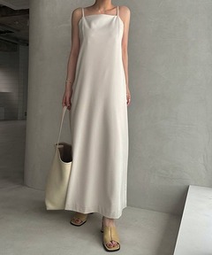 SANTE ダブルクロスデザインネックドレス SANTEダブルクロスデザインネックドレス(S BEIGE): ワンピース │ ETRE