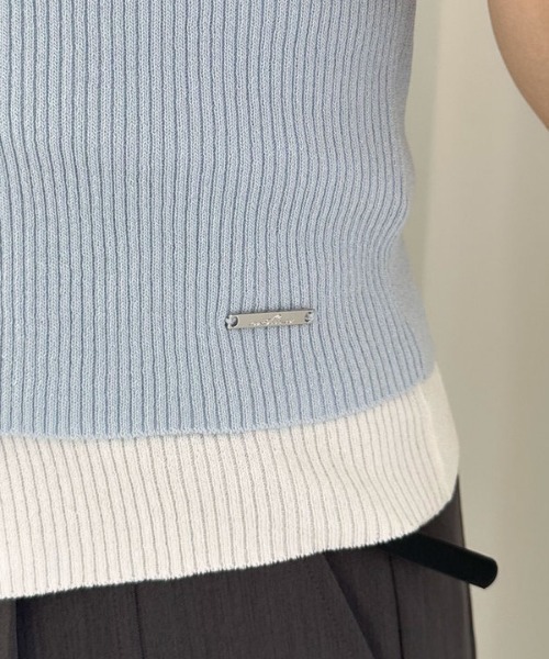 archives（アルシーヴ）の「Ｖネックレイヤードニットアンサンブル（アンサンブル・レディース・ブラック/イエロー/ブルー・MEDIUM）」の8枚目の写真