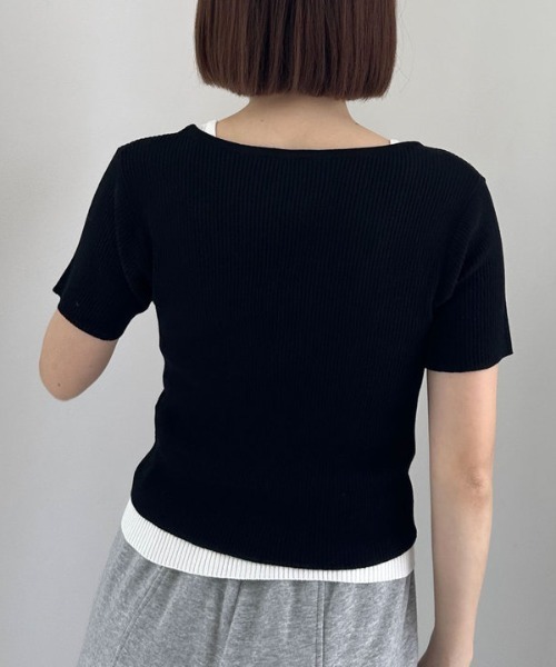 archives（アルシーヴ）の「Ｖネックレイヤードニットアンサンブル（アンサンブル・レディース・ブラック/イエロー/ブルー・MEDIUM）」の16枚目の写真