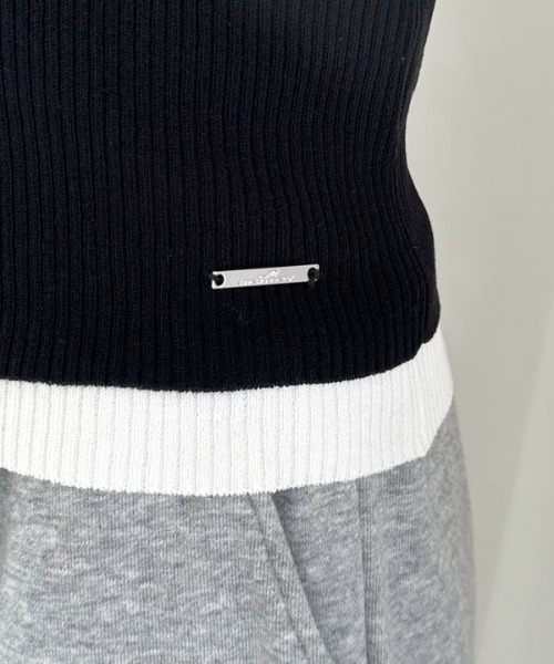 archives（アルシーヴ）の「Ｖネックレイヤードニットアンサンブル（アンサンブル・レディース・ブラック/イエロー/ブルー・MEDIUM）」の17枚目の写真