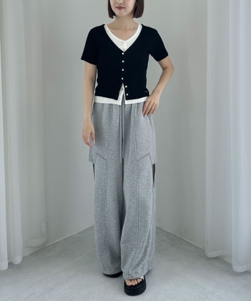 archives（アルシーヴ）の「Ｖネックレイヤードニットアンサンブル（アンサンブル・レディース・ブラック/イエロー/ブルー・MEDIUM）」の18枚目の写真