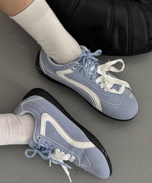 Sibra（シブラ）の「遊び心くすぐる刺繍×レトロカラーのヴィンテージ風スニーカー（スニーカー・レディース・ブラウン/レッド/ブルー/ピンク・L/M/S/24/23.5/23/22.5/24.5）」の14枚目の写真